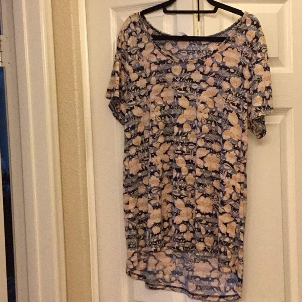 Floral and striped top